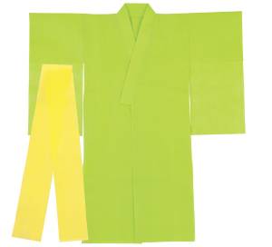 衣装ベース着物（おくみ付き） 黄緑